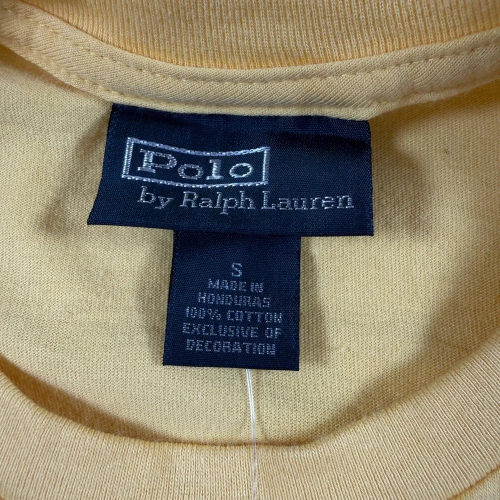 Polo‎ Ralph Lauren Mens Classic Fit Crewneck T-Shirt Yellow Blue Pony Small NWT